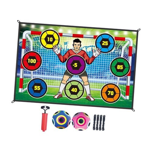 Amagogo Fußballspiel -Set mit klebrigen Fußball -Flanellziel, Fußballspiel -Set, Target Toss Party Game für Kinder, Style B von Amagogo