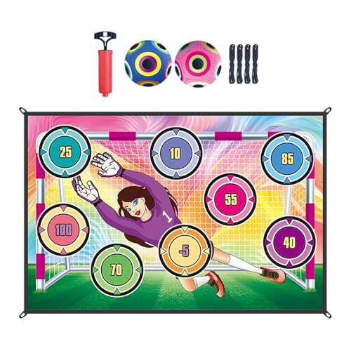 Amagogo Fußballspiel -Set mit klebrigen Fußball -Flanellziel, Fußballspiel -Set, Target Toss Party Game für Kinder, Style C von Amagogo