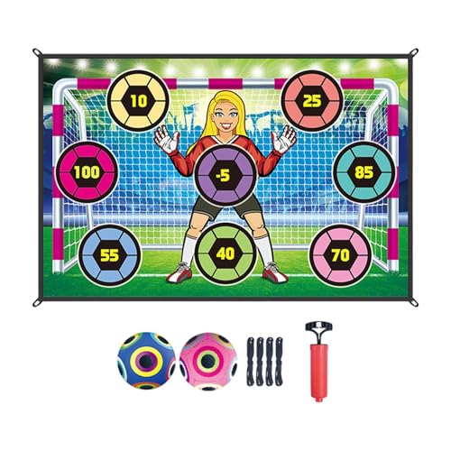 Amagogo Fußballspiel -Set mit klebrigen Fußball -Flanellziel, Fußballspiel -Set, Target Toss Party Game für Kinder, Style D von Amagogo