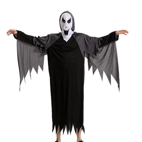 Amagogo Halloween Grim Kostüm Anzug für Männer Frauen Cosplay Scream Kostüm, XL von Amagogo