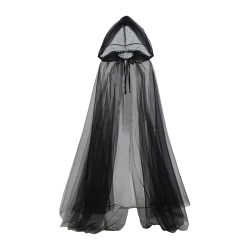 Amagogo Halloween Umhang Zauberer Kutte Poncho mit Kapuze für Rollenspiele Damen Herren Requisiten Party, 100 cm von Amagogo