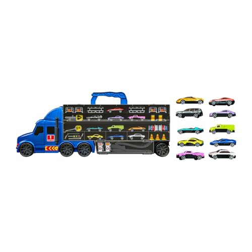 Amagogo Hauler Track Ejection Car Autos Lagerung und Transporter Spielzeug Truck Transport Truck Spielzeug für Kinder 2 3 4 5 6 Jahre alte Jungen Geschenke, Blau von Amagogo