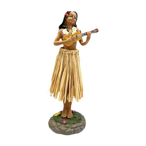 Amagogo Hawaiianisches Mädchen spielt Ukulele Figur Home Dekoration Realistische Auto Dashboard -Ornament für Strand Bar Tisch vielseitig von Amagogo