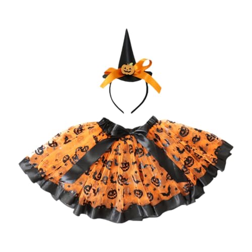 Amagogo Hexenkostüm für Mädchen, Hexen-Cosplay, Halloween-Kostüme für Rollenspiele, Orange von Amagogo