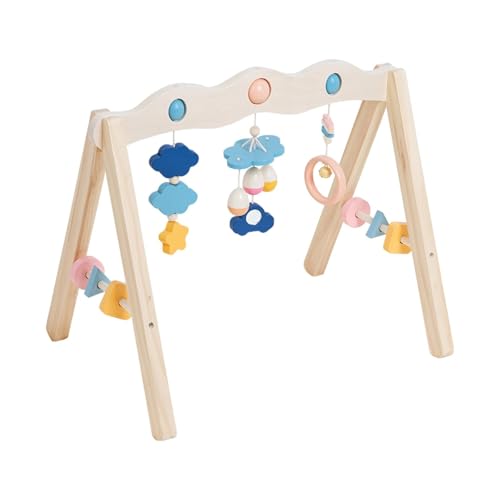 Amagogo Hölzerner Spielbogen, Babyspielzeug, Holzständer, Baby-Spielbogen, praktischer, Stabiler Aktivitätsbogen, Hängestange als Geschenk für Kleinkinder von Amagogo