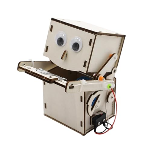 Amagogo Holz-Experimentierset, DIY-Projekte, Roboter-Sparkasse für Jungen und Mädchen, Basteln, frühes Lernspielzeug, 3D-Puzzles, Holz von Amagogo