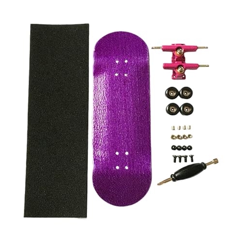 Amagogo Holz Fingerboard Spielzeugparty Favoriten Sporttraining kleines Finger -Skateboard -Fingerbrett für Kinder Mädchen Jungen Erwachsene Männer Frauen, Lila von Amagogo