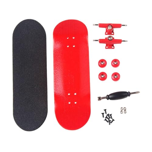 Amagogo Holz Fingerboard Spielzeugparty Favoriten Sporttraining kleines Finger -Skateboard -Fingerbrett für Kinder Mädchen Jungen Erwachsene Männer Frauen, Rot von Amagogo