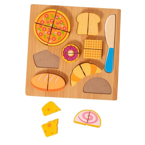 Amagogo Holz-Schneidepuzzle, Schneidespiel-Essensspielzeug, Holz-Spielküchenspielzeug, formpassendes Puzzle für Dekorationen, Partygeschenke, Nachtisch von Amagogo