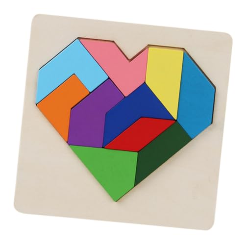 Amagogo Holz-Tangram-Puzzle, Denksportaufgaben, logische Denksportaufgaben, lustige Form- und Musterblöcke, geometrisches Tangram-Puzzle für Kinder von Amagogo