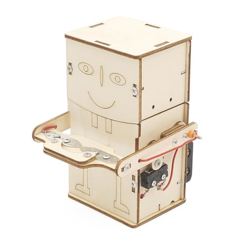 Amagogo Holz-Wissenschafts-Projekt-Sets, 3D-Holzpuzzle-Sets, automatischer Geld-Essen-Roboter, Neuheit für Geschenke, Jungen, Teenager, Klassenzimmer-Projekte von Amagogo