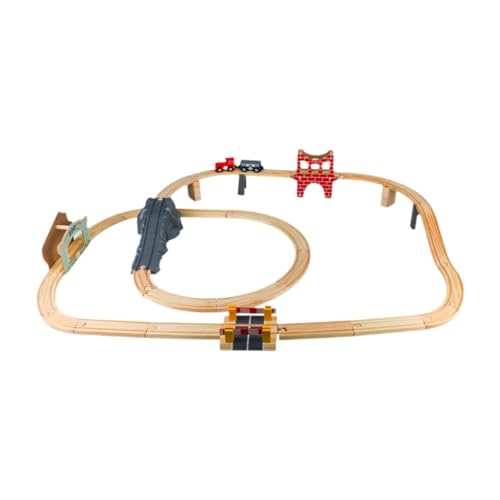 Amagogo Holzeisenbahn-Spielset, Montessori-Spielzeug, kreative Spielsets für Kinder, pädagogisches Spielzeug für Kinder, Kinder, Kindergarten-Geschenke, Zoo-Track von Amagogo