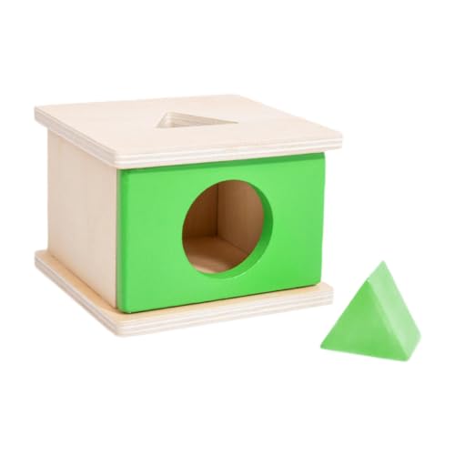 Amagogo Holzobjekt Beständigkeit Box Holz Blockbox Unterrichtshilfe Früheres Lernsatz Koordinationstraining für Jungen Mädchen Infant, GrÜn von Amagogo