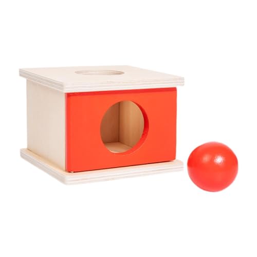 Amagogo Holzobjekt Beständigkeit Box Holz Blockbox Unterrichtshilfe Früheres Lernsatz Koordinationstraining für Jungen Mädchen Infant, Rot von Amagogo