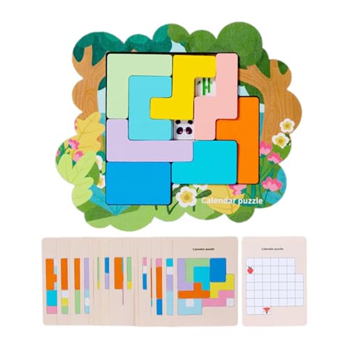 Amagogo Holzpuzzle für Kinder, Holz-Trainingsspielzeug, Stamm-Cartoon, anspruchsvolles Puzzle, pädagogisches Spielzeug für den Kindergarten, Vorschule, Tiere von Amagogo