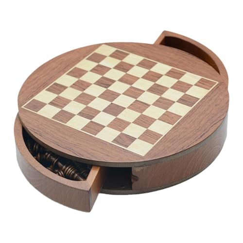 Amagogo Holzschachspiel, Reiseschachspiel, tragbar, leicht, pädagogisch, mit Aufbewahrungsschublade, Brettspiel für Anfänger, Erwachsene, Kinder von Amagogo