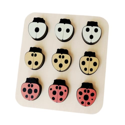 Amagogo Holzschalen Ladybug -Puzzle, Zahlenpassende Spielzeug Bildungspädagogik Frühes Lernen Spielzeug Faden für Jungen und Mädchen Kinder von Amagogo