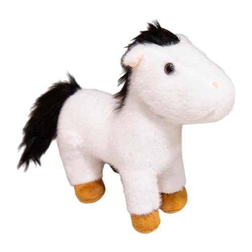 Amagogo Horse Doll werfen Kissen Stehende Ornament, Stofftier, für Freunde Kinder Kinder Jungen Mädchen Neujahr Geschenk, S White von Amagogo