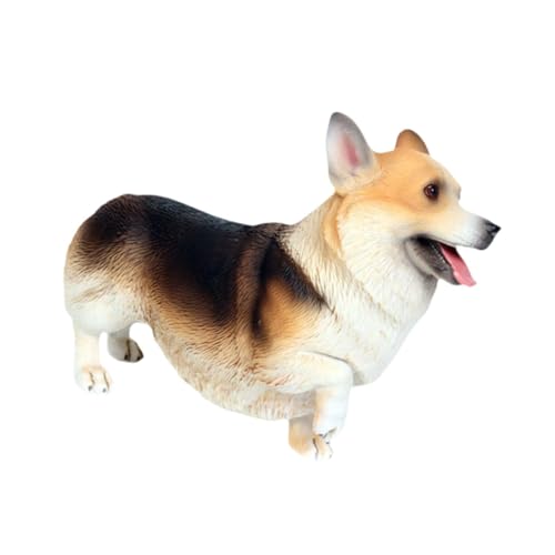 Amagogo Hundefigur Spielzeug Corgi Figur Basteln Kleintierspielzeug Tierfiguren für Mottoparty Osterparty Gastgeschenke Mädchen Jungen Kleinkinder, Braun von Amagogo