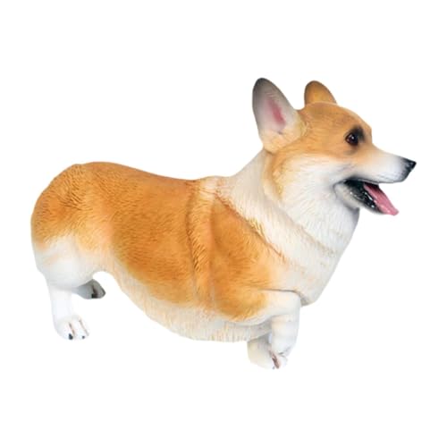 Amagogo Hundefigur Spielzeug Corgi Figur Basteln Kleintierspielzeug Tierfiguren für Mottoparty Osterparty Gastgeschenke Mädchen Jungen Kleinkinder, Gelb von Amagogo