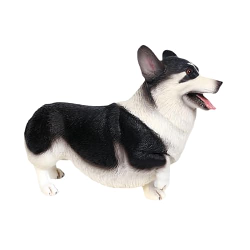 Amagogo Hundefigur Spielzeug Corgi Figur Basteln Kleintierspielzeug Tierfiguren für Mottoparty Osterparty Gastgeschenke Mädchen Jungen Kleinkinder, Schwarz von Amagogo