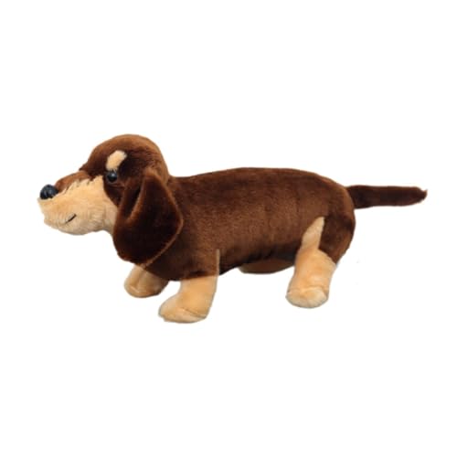 Amagogo Hundeplüschtier Hund Plüschtier Hundepuppen Geburtstagsgeschenke Kuscheltiere Umarmungsplüschtier für Baby Kinder, Braun, 30cm von Amagogo