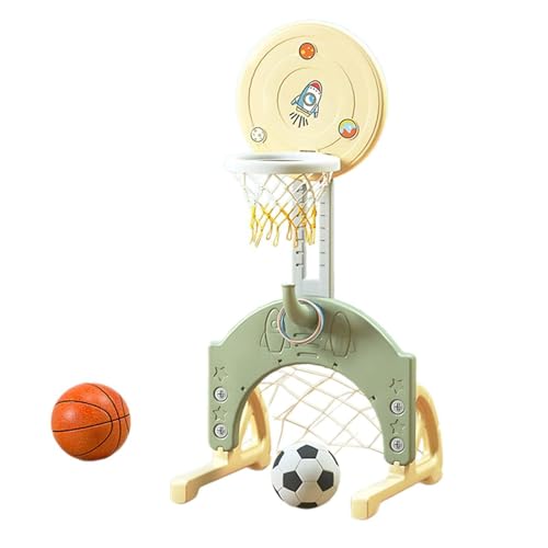 Amagogo Indoor-Basketballkorb, Fußballspielzeug, Aktivität, Lernspielzeug, Familienspiel mit Fußball für Kinder, Partyspielzeug, Geburtstagsgeschenk, Beige Schleife von Amagogo