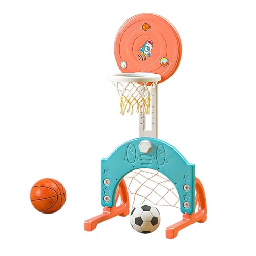 Amagogo Indoor-Basketballkorb, Fußballspielzeug, Aktivität, Lernspielzeug, Familienspiel mit Fußball für Kinder, Partyspielzeug, Geburtstagsgeschenk, Blau orange von Amagogo