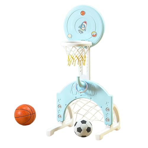 Amagogo Indoor-Basketballkorb, Fußballspielzeug, Aktivität, Lernspielzeug, Familienspiel mit Fußball für Kinder, Partyspielzeug, Geburtstagsgeschenk, Blaue Schleife von Amagogo