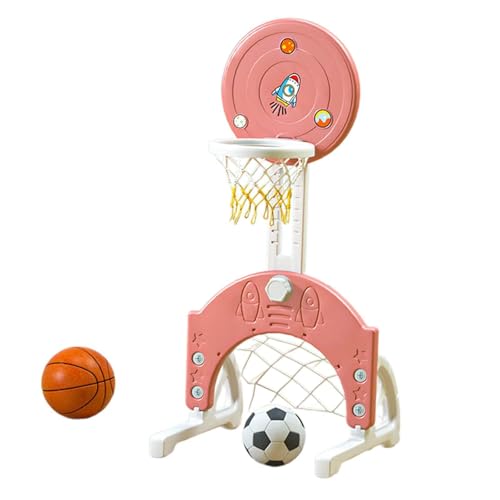 Amagogo Indoor-Basketballkorb, Fußballspielzeug, Aktivität, Lernspielzeug, Familienspiel mit Fußball für Kinder, Partyspielzeug, Geburtstagsgeschenk, Wassermelonenrot von Amagogo