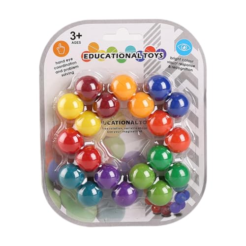 Amagogo Intelligenter Ball, sensorisches Spielzeug, frühes Lernspielzeug, 3D-Dekompressionsball, untrennbarer Regenbogenball für Jungen und Mädchen, Geschenke von Amagogo