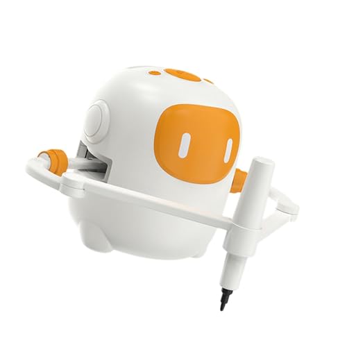 Amagogo Intelligenter Zeichenroboter für Kinder, pädagogischer Zeichenroboter für Kinder, kreatives Wachstumsspielzeug für den Kindergarten im Alter von 3–5, Orangeweiß von Amagogo