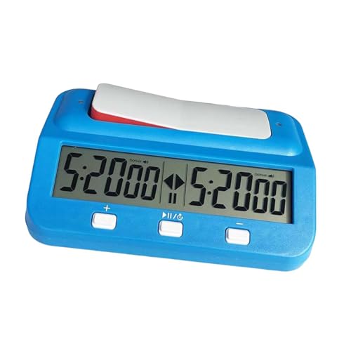 Amagogo Internationale Schach-Timer-Uhr, Digitale Schachuhr, kompakter tragbarer Timer, digitaler Timer, Schach-Timer für Schachzubehör, Blau von Amagogo