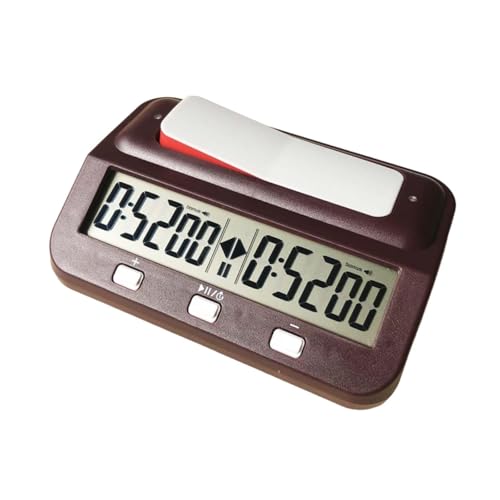 Amagogo Internationale Schach-Timer-Uhr, Digitale Schachuhr, kompakter tragbarer Timer, digitaler Timer, Schach-Timer für Schachzubehör, Rot von Amagogo