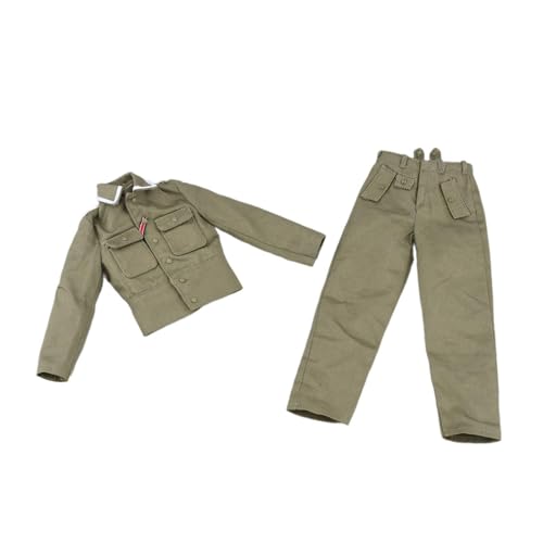 Amagogo Jacke und Hose für Miniatur-Puppenfiguren im Maßstab 1/6, Kostümuniform für Puppenfiguren, Puppenkleidungs-Outfits für 12-Zoll-Actionfiguren von Amagogo