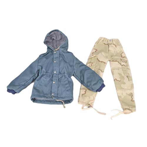 Amagogo Jacke und Hose im Maßstab 1/6, Modell mit Mantel und Hose, modisches Mini-Kleidungsfigurenkostüm für 12-Zoll-Puppenfiguren, Puppenmodell-Zubehör, Hose von Amagogo