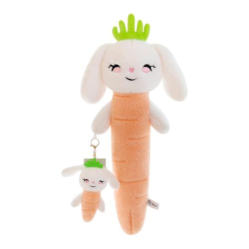 Amagogo Karottenhasen Plüsch Doll werfen Kissen Cartoon Bequeme Kaninchengefüllte Tierkissen für Kinder Mädchen Geburtstag Geschenke, 110cm von Amagogo