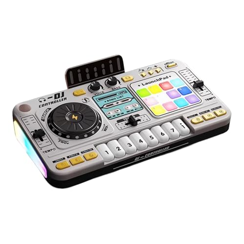 Amagogo Kids DJ Mixer Toy Musical Instrument Toy Electronic Keyboard Turntable Vorschulbildung DJ Party Mixer Controller , Style A von Amagogo