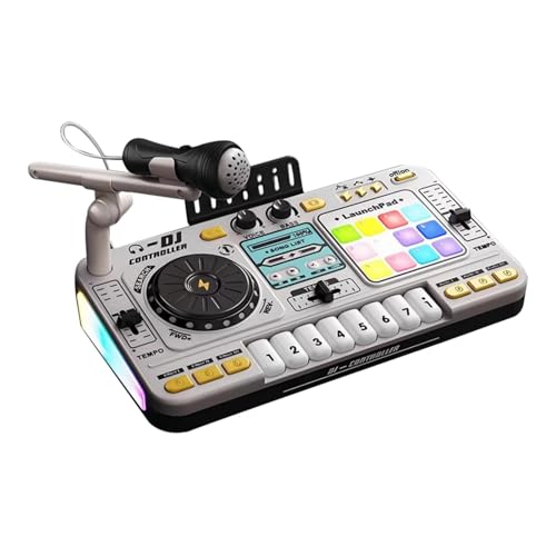 Amagogo Kids DJ Mixer Toy Musical Instrument Toy Electronic Keyboard Turntable Vorschulbildung DJ Party Mixer Controller, Style B von Amagogo