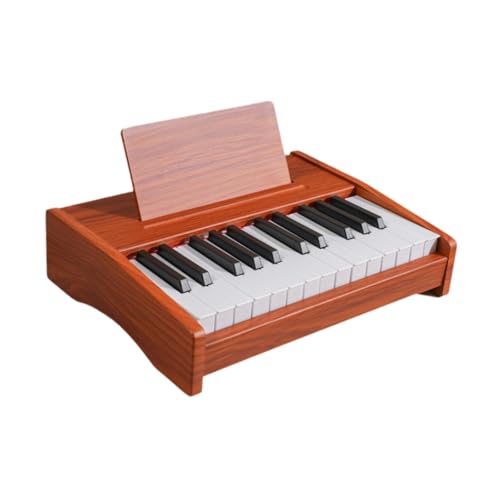 Amagogo Kids Piano Keyboard, Instrument 25 Tasten Digital tragbarer aufladbarer Geschenk, Musikspielzeug, elektronisches Spielzeugklavier für Jungen Mädchen , Braun von Amagogo