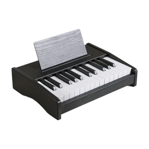 Amagogo Kids Piano Keyboard, Instrument 25 Tasten Digital tragbarer aufladbarer Geschenk, Musikspielzeug, elektronisches Spielzeugklavier für Jungen Mädchen , Schwarz von Amagogo