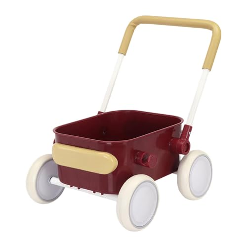 Amagogo Kinder Einkaufswagen Trolley Einkaufswagen Spielzeug Rollenspiel Lernspielzeug Baby Trolley Supermarkt Trolley für Kinder, Rot von Amagogo