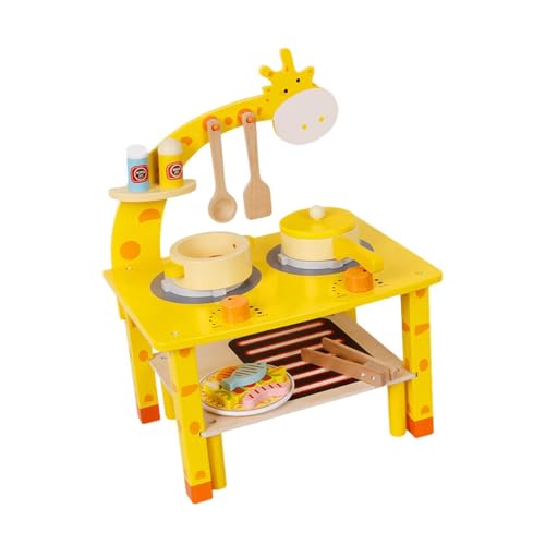 Amagogo Kinder Holz Spielset Barbecue Kochspiel Küchenspielzeug Set Barbecue Grill Spielzeug für Kinder von Amagogo