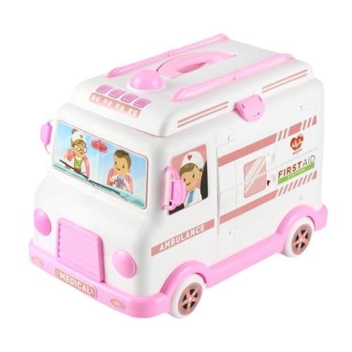 Amagogo Kinder-Krankenwagen-Arzt-Sets, Rollenspiel, interaktives Lernspielzeug, pädagogisches Rollenspiel für Kinder im Alter von 3 4 5 Jahren, Jungen und, Rosa von Amagogo