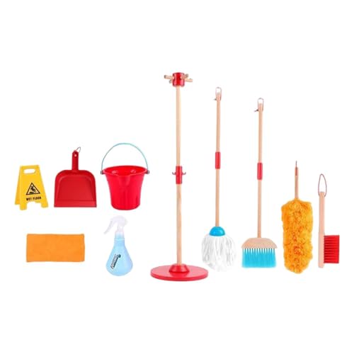 Amagogo Kinderreinigungsset Holzspielzeuggewohnheit Development Mini und Dustpan Set Speving Toy für Kinder seit älter als 3 Jahren von Amagogo