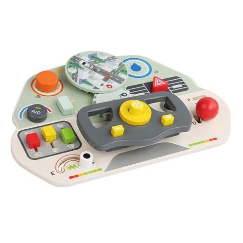 Amagogo Lenkradspielzeug Spielzeug Sinnesspielzeug Bildung Interaktive Play Driving Toy geschäftige Board für Geschenke Flugzeug Vorschule Home von Amagogo