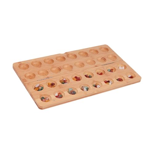 Amagogo Mancala-Brettspiel, antikes Strategiespiel, Reisen, Kinder und Erwachsene, Partygeschenke für 2 Spieler ab 8 Jahren, 65 farbige von Amagogo