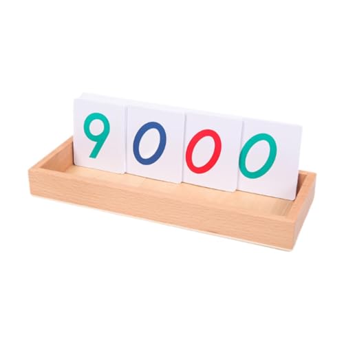 Amagogo Mathe-Zahlenkarten, Grundlegendes Mathe-Spiel, Lernkarten 1-9000, Lernspielzeug für Kleinkinder, L PVC von Amagogo