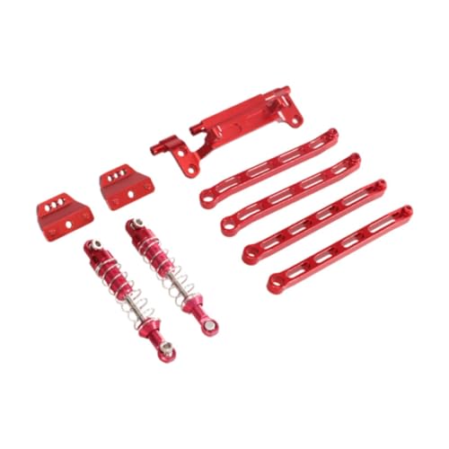 Amagogo Metall-Zugstangenhalterungen, Stoßdämpfer-Set, RC-Auto-Upgrade-Teil, DIY-modifizierte Ersatzteile für LC79 1/12 RC-Fahrzeug, Rot von Amagogo