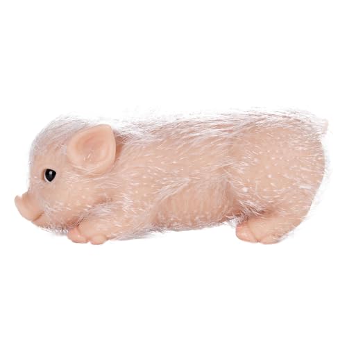 Amagogo Miniatur-Reborn-Schwein-Spielzeug, Mini-Ferkel, Mini-Puppe, Schwein-Puppe, niedliches Tier-Puppenspielzeug für Ornament-Party, Haut von Amagogo